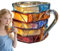 yztju Tazza Libro, Tazza Da Latte Con Manico, Design Creativo per Colazione, Studio e Libreria, Ideale per Casa e Cucina e Collezioni da Bookstore