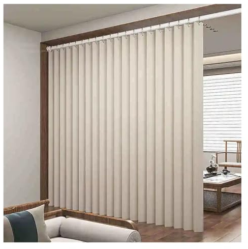 GMGQJST Linen Curtains Closet Door Curtains Linen Pleated Folding Magnetic Patio Tiebacks Accordion Room Divider Sliding Glass Blind(Beige,5 * 2.6)