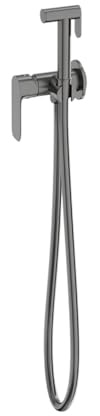 Unterputz-Bidetarmatur Spark Gunmetal, Bidet Set mit Handbrause Hochwertige Badezimmereinrichtung für Komfort und Hygiene. Warm- und Kaltwasser. Elegantes Design.