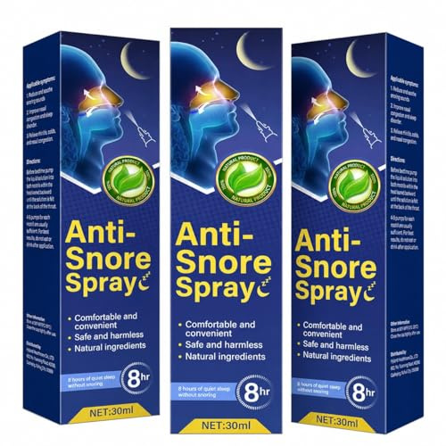 Anti Schnarch Spray, Natürliches Sleep Spray gegen Schnarchen Befeuchtet die Atemwege und Fördert eine Ruhige Nacht als Sanftes Nasenspray für Erwachsene, 90ml