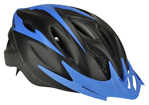 FISCHER Erwachsene Fahrradhelm, Radhelm, Mountainbike-Helm, Cityhelm Sportiv, S/M, 54 – 59 cm, schwarz blau, mit beleuchtetem Innenring-System