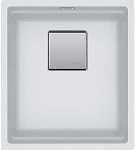 Franke Kubus 2 KNG 110-37 - Fregadero (Fregadero encastrado bajo encimera, Rectangular, Fragranite, Blanco, 1 senos, Rectangular)
