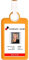Porta badge porta badge verticale con cordino in silicone, resistente, per biglietti da visita, ufficio, colore: giallo