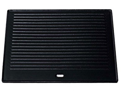 C.L.P Piastra in Ghisa per Grill Elettrico, a Gas o a Carbone I Piastra Reversibile Misura 48,5 x 40 cm