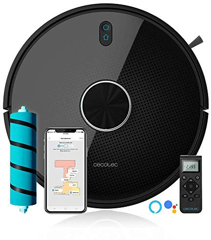 Cecotec Robot Aspirador Conga Serie 4090. 2700 Pa, Gestión y Edición de Habitaciones, App con hasta 5 Mapas, Aspira, Barre, Friega y Pasa la Mopa, Alexa y Google Home, Apto para Wi-Fi 5GHz