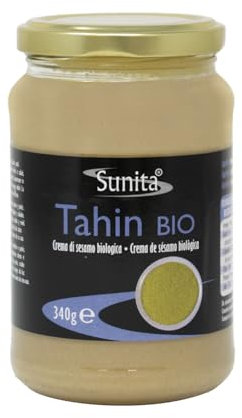 Sunita Tahina Crema di Sesamo - Salsa Tahini Ricca e Cremosa per Hummus e Salse -Crema di Semi di Sesamo Biologica - 340g