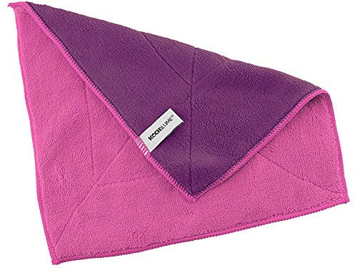 Kochblume Microfasertuch Set, 5-teilig | Premium Microfaser | Set in der bunten Box (pink-lila)