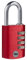 Yale YE3CB/38/131/1/CO - Standardschutz - Aluminium-Kombinationsschloss Vorhängeschloss Rot 38mm - Stahlbügel - 4-Zahlenschloss