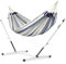 LA SIESTA® - Brisa - Kingsize + Stahl-Gestell Hängematte, handgefertigt in Kolumbien, mit 180 cm Breite für entspannte Momente drinnen und draußen. (Sea Salt)