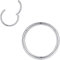 1,0mm 7mm Reifen Nasenringe für Männer und Frauen Nasenring Reifen Silber Septum Clicker Scharnierring 316L Chirurgenstahl Silber Körper Piercing Ohrringe für Knorpel Helix Ohrkolben Daith Rook
