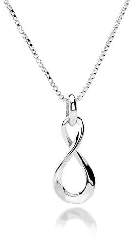 Sea Gems Infinity Knot Pendant Sterling Silver Hallmarked Necklace All Chain Lengths