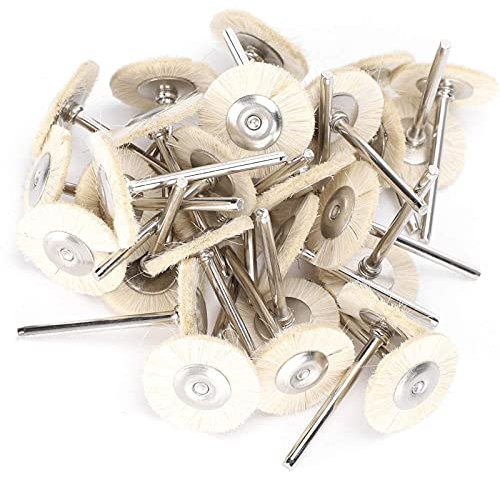 Brass Steel Wire Brush Polishing Wheels Full kit30Pcs Wire Brushes Set for Dremel Rotary Tools(Sheep's mane) Leather Tools