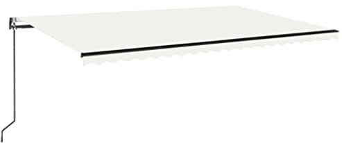 vidaXL Tenda da Sole Retrattile Automatica 500x350 cm Crema