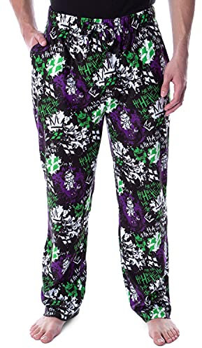 DC Comics Herren-Schlafanzughose The Joker And Harley Quinn Laugh, Mehrfarbig, X-Large