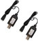 MMOBIEL USB-Ladekabel mit LED-Anzeige, 2 Stück, kompatibel mit 1 A 2S 7,4 V LiPo-Akkus für RC-Drohnen/Quadcopter/Fahrzeuge mit XH-3P-Anschluss