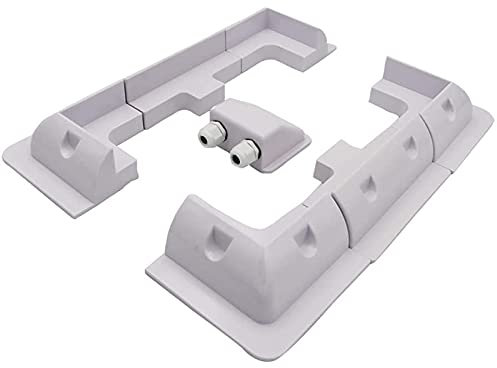VIVLLEN Lot de 7 supports de montage pour panneau solaire en ABS, sans perçage, largement utilisés sur les toits de camping-cars, caravanes, véhicules, camping-cars, garages, abris de jardin (blanc)