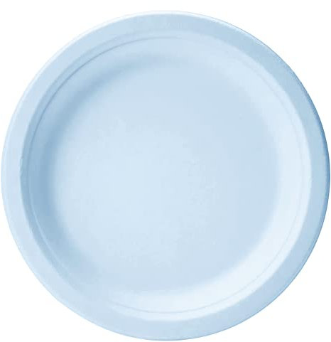 Piatti plastica (10 pezzi) celeste