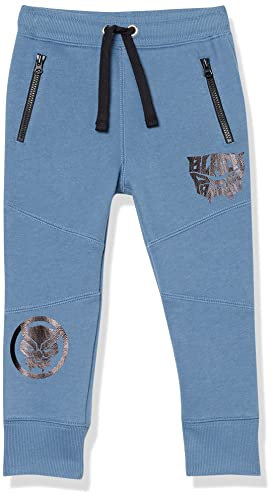 Amazon Essentials Disney | Marvel | Star Wars Pantaloni da Jogging Felpati con Tasca con Cerniera (in precedenza Spotted Zebra) Bambini e Ragazzi, Marvel Black Panther, 8 Anni