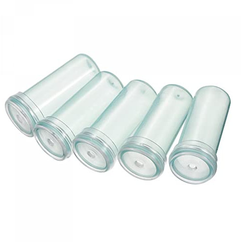sourcing map Tubes d᾽eau florale avec bouchon 0,6 ID x 1,6 bouteille en plastique pour arrangement fleurs plantes vert 72Pcs