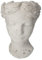 Keyhomestore- Testa porta piante, realizzata in gesso, Altezza cm 35, Diametro cm 24, ideale come soprammobile decorativo per interni e porta piante e porta fiori da esterno.