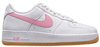 Nike Homme Air Force 1 Low Basket, White/Pink/Yellow, 40 EU