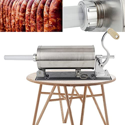 Wurstfüller manuell Wurstmaschine aus Edelstahl Wurstfüllmaschine inkl Füllrohre Wurstpresse Wurstfüller manuell Wurstmaschine aus Alulegierung Wurstfüllmaschine silber Wurstpresse