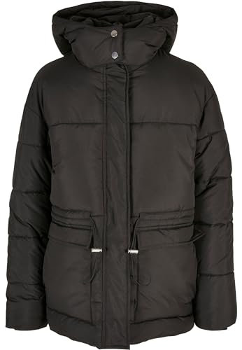 Urban Classics Damen Ladies Waisted Puffer Jacket Jacke, Schwarz, XL EU