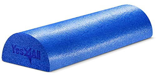 Yes4All Medium Firm Round PE Foam Roller 30, 45, 60, 90 cm for Pilates, Yoga, Stretching, Balance & Core Exercises