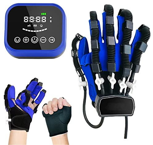 QHYXT Reha-Roboter-Handschuhe Roboter-Handschuhe für Handtraining und Rehabilitation bei Handfunktionsstörung zur selbstständigen Durchführung von Reha-Training (Links XL)