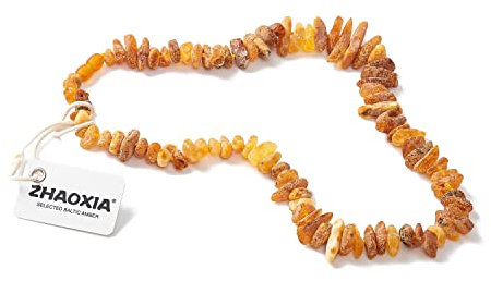 Bernsteinhalsband für Hunde und Katzen - 100% natürliche baltische Bernsteinperlen - 50cm