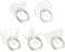 sourcing map Transparent Phone Ring Holders, Clear Finger Grip Stand for Phone, Case, Tablet, Set of 5 Shapes(Heart, Cat, Bear, Round, Star)