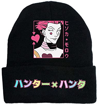 Hunter Strickmützen Hisoka Cosplay Mützen für Männer Frauen Gestrickte Winter Hut Solide Bedrucktes Motorhaube Unisex Kappe