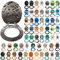 SG Traders® Toilet Seat with Soft Close - Wooden Toilet Seat Cover with Zinc Alloy Hinges, Comfortable Toilet Seat Covers with Colorful Designs Easy to Install, Assembly (Waterdrop)