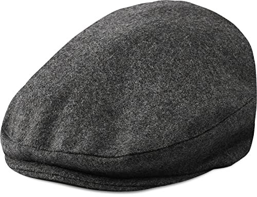 mintgreen Jungen Flache Kappe, Neugeborener Wolle Gentleman Herringbone Tweed Newsboy Baker Boy Hut, Wolle Dunkel Grau, 6-8 Jahre, 56