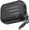 AhaStyle Rugged AirPods Pro 2 Case Cover (USB-C/Lightning Cable) Shockproof Hard-shell Protective Case Cover Compatible with AirPods Pro 2nd Gen 2023/2022 Charging Case (Black)