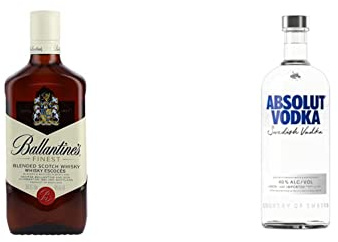 Ballantine's Scotch Whisky, Whisky Ecossais, 70 cl, Edition Limitée Joshua Vides - Exclusivité Amazon & Absolut Vodka 1 L