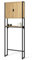 FACILITYS - Meuble WC, 64,5 x 19,5 x 178,5 cm - Meuble Rangement WC, en Bois - Étagère Rangement Toilette, Salle de Bain, Effet Bois et Métal, Industriel