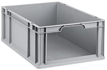 PROREGAL Eurobox NextGen Store | HxBxT 22x40x60cm | 44 Liter | Front offen | Eurobehälter, Transportbox, Transportbehälter, Stapelbehälter