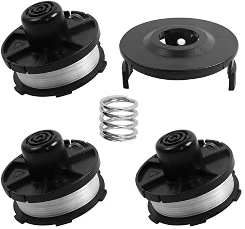 Rasentrimmer Fadenspulen, 3 Stück Nylon Ersatzspule für Akku DUR181 DUR181RF DUR181Z 196146-9 195858-1 (mit Spulenabdeckung)