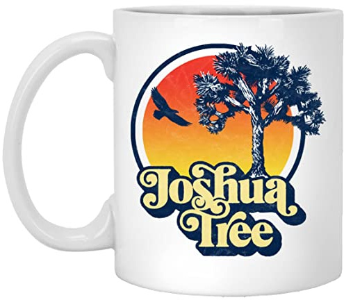 Coffee Mug Ceramic Tea Cup Travel Mug Drinking Cup 330Ml Retro Joshua Tree National Park Vintage 80S Vibe Graphic