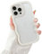 XIZYO Clear Case for iPhone 14 Pro Max 6.7 Inch, Cute Transparent Curly Wave Frame Aesthetic Design Soft TPU Bumper Case, for Women Girls Slim Shockproof Protective Phone Case, White