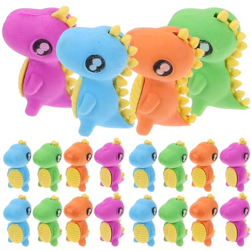 NUOBESTY 24st Tierischer Radiergummi Mini-radierer Cartoon-radiergummi Mini-alpaka-modelle Giraffen-briefpapier Mini-giraffenfigur Bunte Radiergummis Plastik Karikatur Schüler Zeichnen 3d