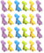 NUOBESTY 24st Tierischer Radiergummi Mini-radierer Cartoon-radiergummi Mini-alpaka-modelle Giraffen-briefpapier Mini-giraffenfigur Bunte Radiergummis Plastik Karikatur Schüler Zeichnen 3d