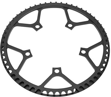 SPYMINNPOO 58T Fahrrad Kettenblatt Alle Aluminiumlegierung Low Density Robustes Eloxiertes Finish Faltrad Kettenblatt (Schwarz)