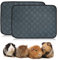Naapesi 2Pcs Tapis pour Cage De Cochon d'Inde Lavable Couverture Absorbant, Coussinets Pipi Antidérapants, Tapis de Dressage Imperméable et Réutilisable pour Chinchillas Lapins Hamsters, 60 * 44 cm