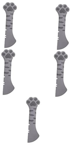 Mipcase 5 Piezas Cuchara Para Conservas De Mascotas Mascota Puede Espátula Mascota Puede Cuchara Espátula De Garra De Gato Espátula Licuadora Lata Corta El Gato Abrelatas Gel De Sílice
