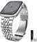Kamita Acero Inoxidable Correas Compatible con Apple Watch Correa 41mm 40mm 38mm Mujer y Hombre, Pulseras de Repuesto de Metal Regulable Banda Brazalete para iWatch Serie 9 8 7 6 5 4 SE 2023 (Plata)