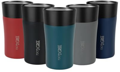 720°DGREE Mug Isotherme 210ml “PleasureToGo 2,0“ - 3 Tailles, 3h Chaleur, 6h Froid, Anti-fuite, Hygiénique, Sans BPA - Thermo Gourde, Tasse, Gobelet Acier Inox pour Café, Thé - Double paroi isolée