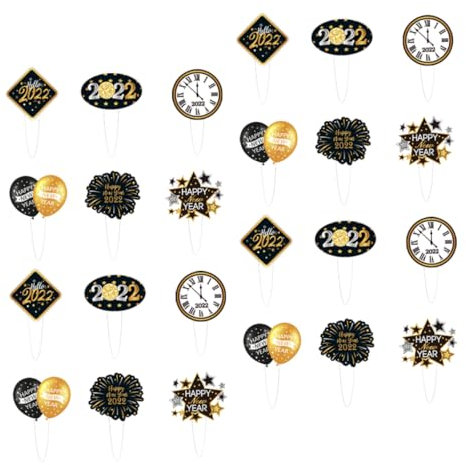 Gadpiparty Stück 2022 2022 Kucheneinlagen Weihnachts-muffin-topper Auswahl Für Das Neue Jahr Kuchendeckel Für Das Neue Jahr Frohes Neues Jahr Pappbecher Alles Zum Geburtstag Papier