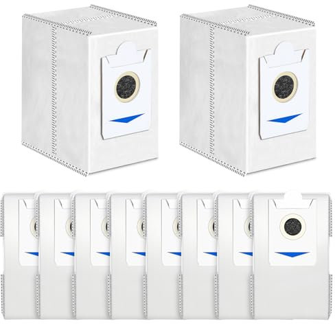 VIEWALL Staubbeutel für Ecovacs T30S / T30S PRO / X5 Omni/Deebot X2 Omni /X2 Pro Saugroboter,Aktivkohle Staubbeutel Zubehör,10 Stück 3L Kapazität Staubsaugerbeutel Ersatzteile(Nicht für T30S COMBO)